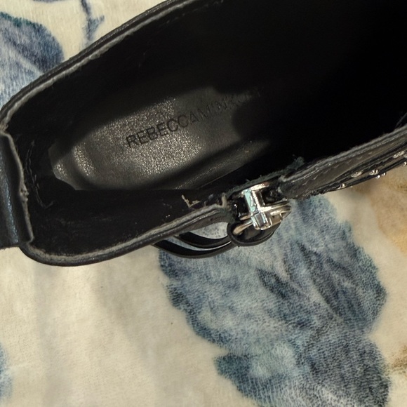 Rebecca Minkoff Black Buckle Ankle Boots 8.5 - Picture 6 of 13